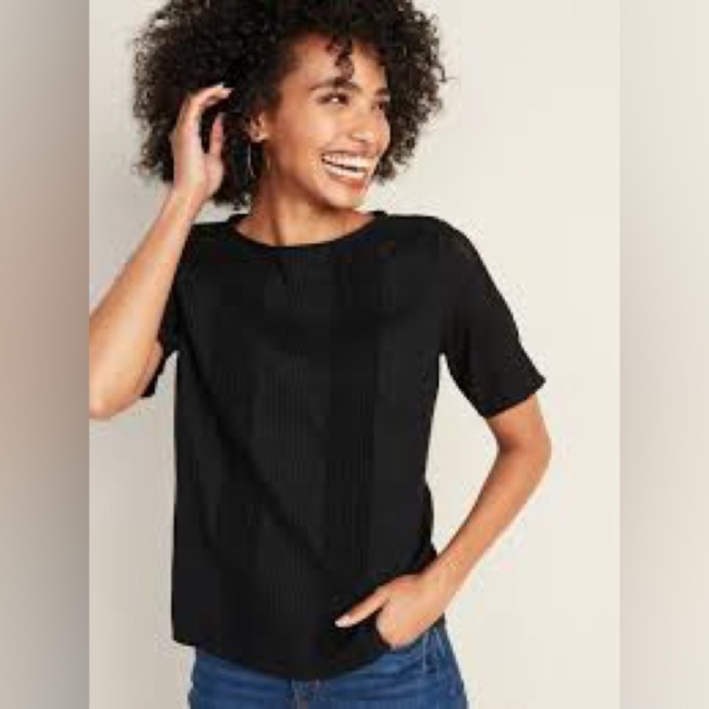 Old Navy Lace-Trim Pleated Top